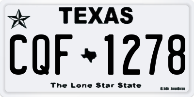 TX license plate CQF1278