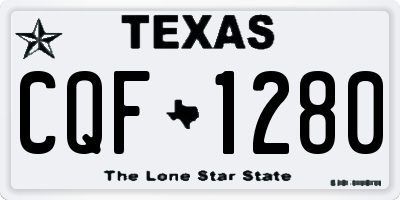 TX license plate CQF1280