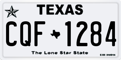 TX license plate CQF1284