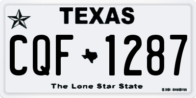 TX license plate CQF1287