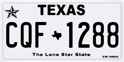 TX license plate CQF1288