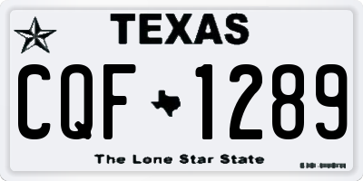 TX license plate CQF1289