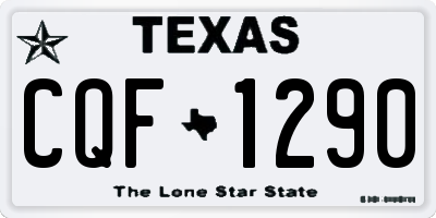 TX license plate CQF1290