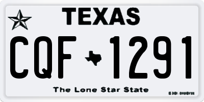 TX license plate CQF1291