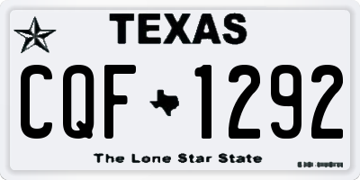 TX license plate CQF1292