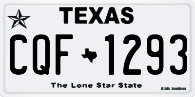 TX license plate CQF1293