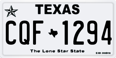 TX license plate CQF1294