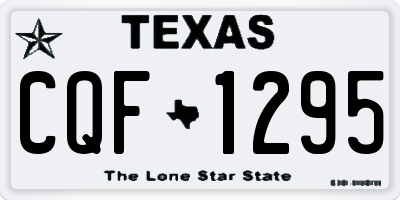 TX license plate CQF1295