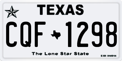 TX license plate CQF1298