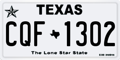 TX license plate CQF1302