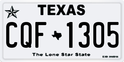 TX license plate CQF1305