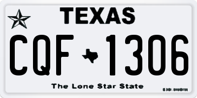 TX license plate CQF1306