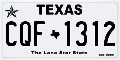 TX license plate CQF1312