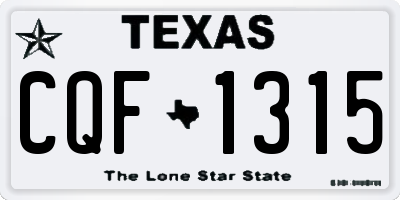 TX license plate CQF1315