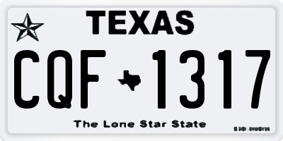 TX license plate CQF1317