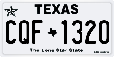 TX license plate CQF1320