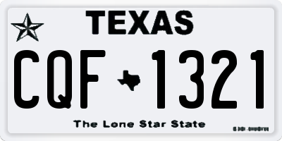 TX license plate CQF1321