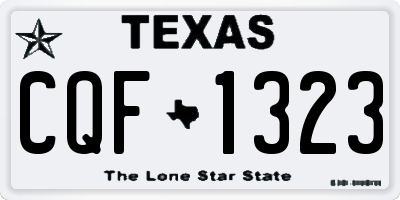 TX license plate CQF1323