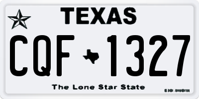 TX license plate CQF1327