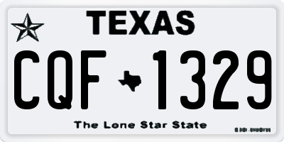 TX license plate CQF1329