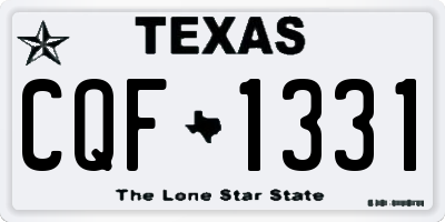 TX license plate CQF1331