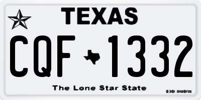 TX license plate CQF1332