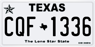 TX license plate CQF1336