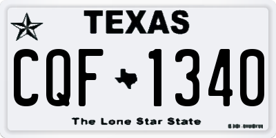 TX license plate CQF1340
