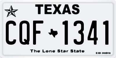 TX license plate CQF1341