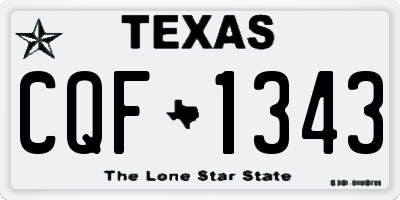 TX license plate CQF1343