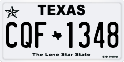 TX license plate CQF1348