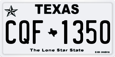 TX license plate CQF1350