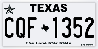 TX license plate CQF1352