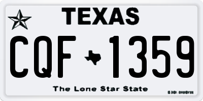TX license plate CQF1359