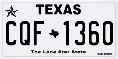 TX license plate CQF1360