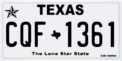 TX license plate CQF1361