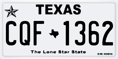 TX license plate CQF1362