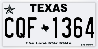 TX license plate CQF1364