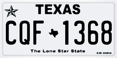 TX license plate CQF1368