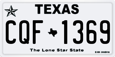 TX license plate CQF1369