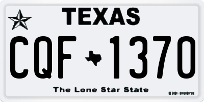 TX license plate CQF1370