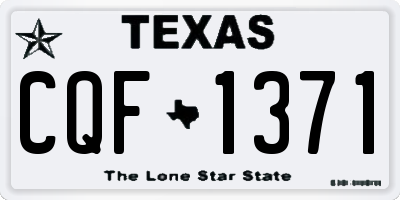 TX license plate CQF1371