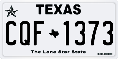 TX license plate CQF1373