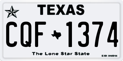 TX license plate CQF1374
