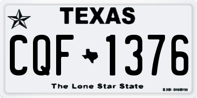 TX license plate CQF1376