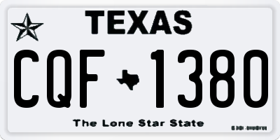 TX license plate CQF1380