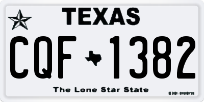 TX license plate CQF1382