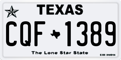 TX license plate CQF1389