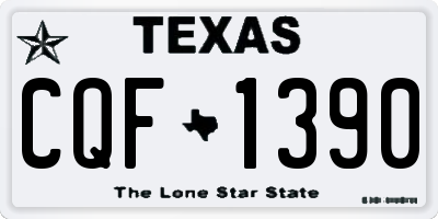 TX license plate CQF1390