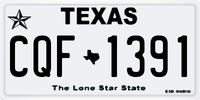 TX license plate CQF1391